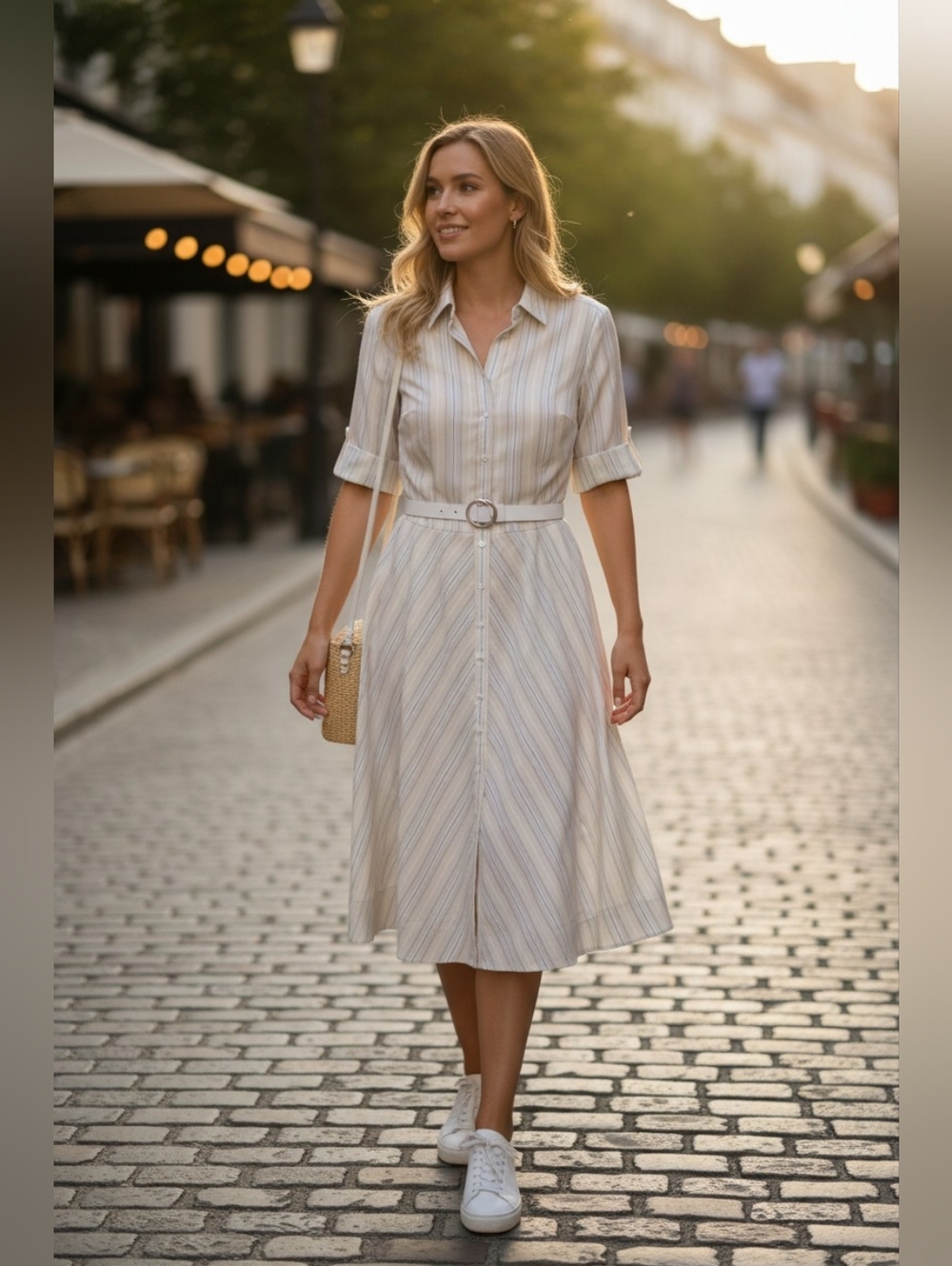 Elie Tahari Cadence Short Sleeve Belted Snap Shirtdress Size 8